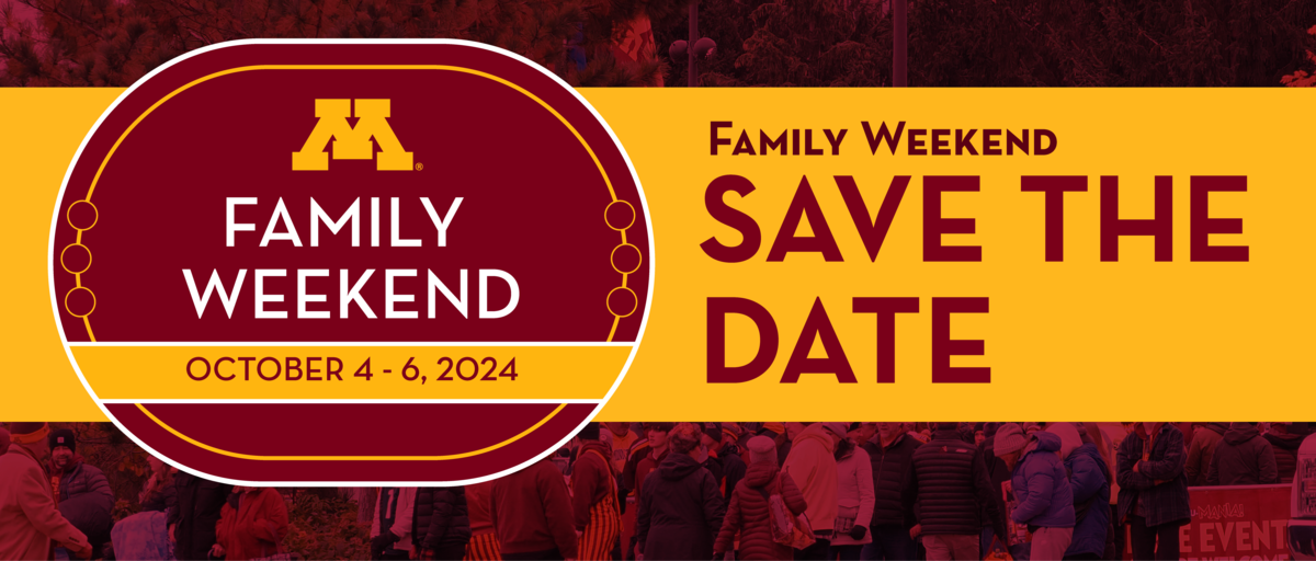 Save the Date: Family Weekend, Oct. 4-6, 2024